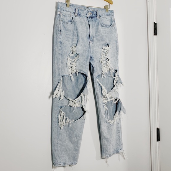 American Eagle Outfitters Denim - AMERICAN EAGLE MOM RIPPED JEANS